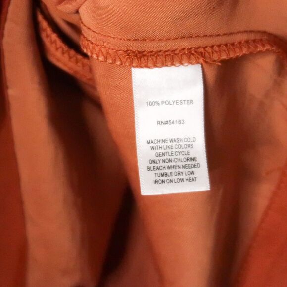 Marc New York Andrew Marc Womens Blouse Size Large Rust Orange Minimalistic Boho - Picture 6 of 7